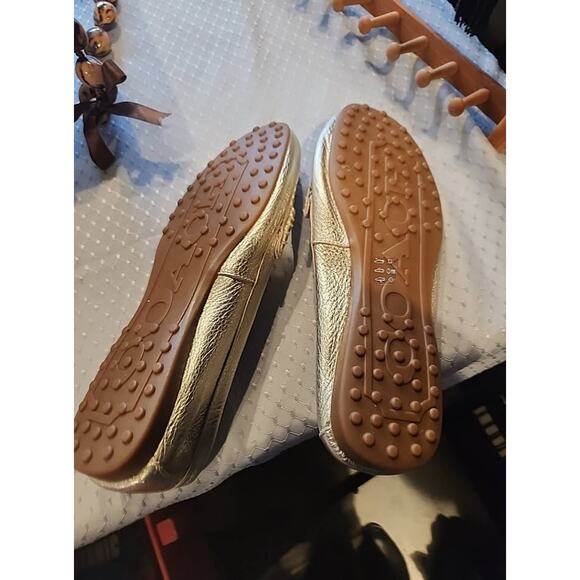 COACH Gold Metallic Slip Ons (Frederica) - Picture 3 of 3